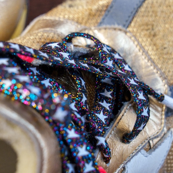 GGDB GOLDEN GOOSE Women's Dad-Star gold with white star, 39 - Picture 12 of 13